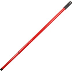 Buemag universele telescoopsteel - metaal - rood - 80-130 cm - schroefdraad - bezem/trekker/mop - Telescoopstelen