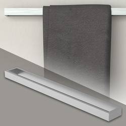 Zelfklevend handdoekenrek zonder boren 60 cm zilverkleurig roestvrij staal ML design