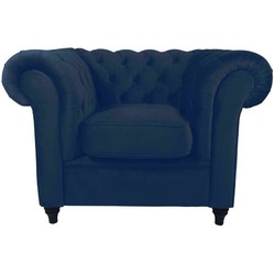 Fauteuil Giethoorn | Kronos fluweel blauw 9 |1,08 mtr breed