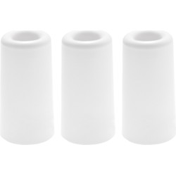 Deltafix Deurbuffer - 3x - deurstopper - wit - rubber - 75 x 40 mm - Deurstoppers