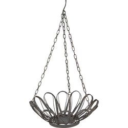 Clayre & Eef Planthouder  Ø 37x58 cm Grijs Metaal Decoratie Plantenhouder