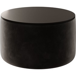 Meubella Salontafel Marcio - Zwart velvet - 75 cm