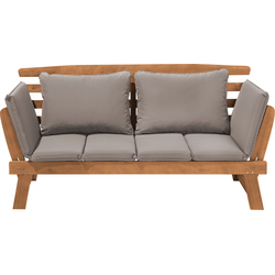 Beliani PORTICI - Tuinbank-Lichte houtkleur-Eucalyptushout