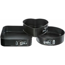 5Five springvorm- zwart - hart 22x20cm - rond 24cm - vierkant 26cm - Bakringen