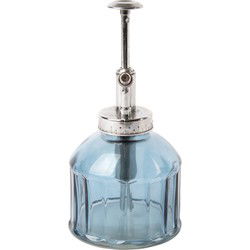 Esschert Design plantenspuit/vernevelaar - glas - ijsblauw/zilver - 15.5 cm - Plantenspuiten