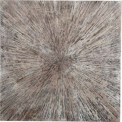 PTMD Wandpaneel Zapp - 90x2x90 cm - Hout - Wit