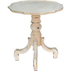 Clayre & Eef Bijzettafel Wit Hout