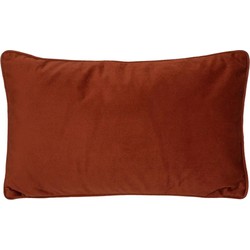 Atmosphera Bank/sierkussens huiskamer Sophia - 30 x 50 cm - Terracotta - polyester - met rits - Sierkussens