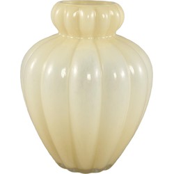 PTMD Vaas Syamer 2 - 21x21x27 cm - Glas - Creme