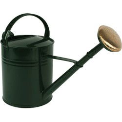 Talen Tools Gieter - groen - goudkleurige broeskop - metaal - 10l - Gieters