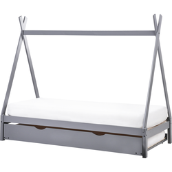 TALMONTIERS - Onderschuifbed - Grijs - 90 x 200 cm - Grenenhout