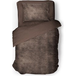 Eleganzzz Dekbedovertrek Flanel Fleece - brown 140x200/220cm