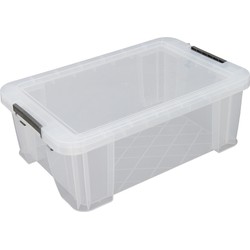 Allstore Opbergbox 15 liter transparant kunststof 47 x 30 x 17 cm - Opbergbox
