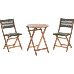 Beliani PROSSEDI - Bistroset-Groen-Acaciahout