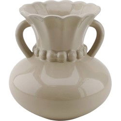 Vase - Pearl Neck - Stoneware- Sand- 14x14x15cm