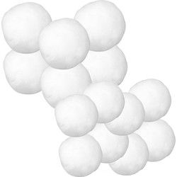 Witte decoratie sneeuwballen set van 56x stuks in 6 en 7.5 cm - Decoratiesneeuw
