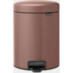 NewIcon Pedaalemmer, 5 liter, kunststof binnenemmer - Satin Taupe
