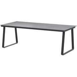 Konos Tafelframe Antracite met HPL Light Grey tafelblad 220 x 95 cm