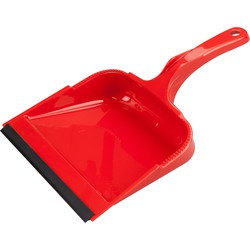 Buemag Vuilblik - met lip - kunststof - 35 x 23 cm - rood - stofblik - Stoffer en blik