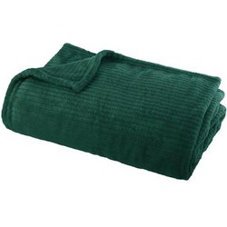 Flanellen fleece plaid Line Groen - L 125 x 150 cm