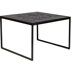 Furntastik Pisticci Bijzettafel, Black Stack, zwart