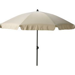 Tuinparasol/Strandparasol met Volant 200 cm - Zwarte Buis - Cremekleurig