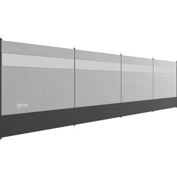 4goodz Outsunny Windscherm met Kijkvenster en Draagtas, Stalen Stangen, 725x140cm, Grijs