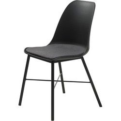 Eetkamerstoel Zwart - Stof - Stoel Whistler - Set van 2