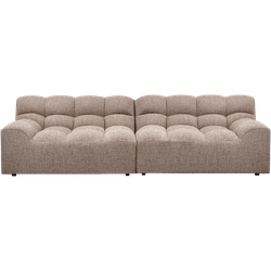 WOOOD Allure 3-Zits Bank - Geweven Stof - Bruin Melange - 79x280x86