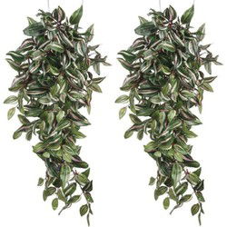 Mica Decorations Kunstplant - 2x - vaderplant - groen - 80 cm - Kunstplanten