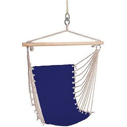 Hangmat stoel / hangende stoel blauw 100 x 60 cm - Hangstoelen