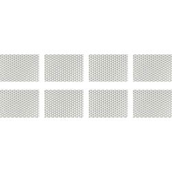 Krumble Theedoek Driehoek patroon - Grijs/wit - Set van 8