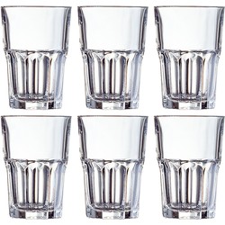 6x Drinkglazen voor water/sap/limonade Granity 420 ml - Drinkglazen