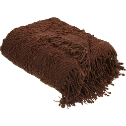 VELLA - Deken - Bruin - 200 x 220 cm - Katoen