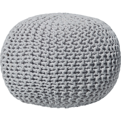 CONRAD - Poef - Lichtgrijs - 50 cm - Katoen