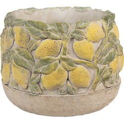Clayre & Eef Bloempot Beige Steen Citroenen