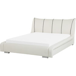 NANTES - Waterbed - Gebroken wit - 140 x 200 cm - Leer