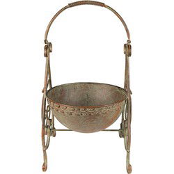 Clayre & Eef Planthouder  26x27x49 cm Groen Ijzer Decoratie Plantenhouder