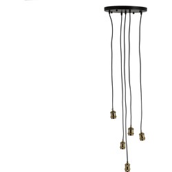 Hanglamp - Aluminium - Zwart - 35x35x125cm - Lamp Galaxy
