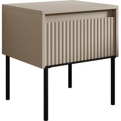 Meubella - Nachtkastje Timoteo - Beige - 46 cm