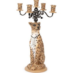 BOLD MONKEY Proudly Crowned Panther Candle Holder Spotted