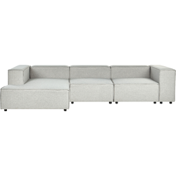 Beliani APRICA - Modulaire Sofa-Grijs-Linnen