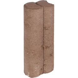 25 stuks! Duo palissaden bruin 6x8.3x25 cm - Gardenlux