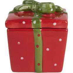 Clayre & Eef Voorraadpot Cadeau Rood Keramiek