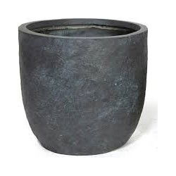 Utah Egg Pot Graphite D25H25