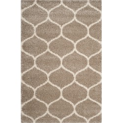 Safavieh Shaggy Indoor Woven Area Rug, Hudson Shag Collection, SGH280, in Beige & Ivory, 183 X 274 cm