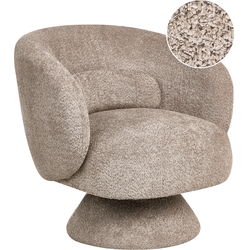 Beliani LIEKSA - Fauteuil-Beige-Bouclé