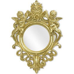 A RESIN FRAMED GOLD MIRROR