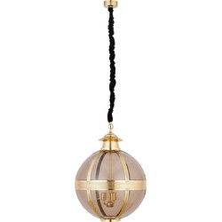 PTMD Hanglamp Mikk - 66x66x91 cm - Glas - Messing