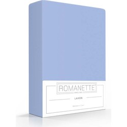 Katoenen Lakens Romanette Blauw-150 x 250 cm